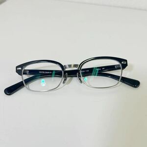 【美品】OLIVER PEOPLES オリバーピープルズ 49□20-145 Darby BK ブラック　サーモント型　サーモントメガネ　眼鏡　おしゃれ op244221