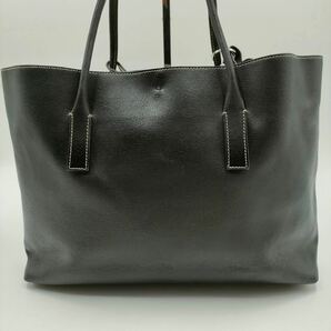 【1円/美品】PRADA プラダ メンズ ビジネス トートバッグ ハンド 三角ロゴ プレート A4収納 カーフレザー 肩掛け 手提げ ポーチ付 ブラックの画像3