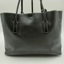 【1円/美品】PRADA プラダ メンズ ビジネス トートバッグ ハンド 三角ロゴ プレート A4収納 カーフレザー 肩掛け 手提げ ポーチ付 ブラック_画像3