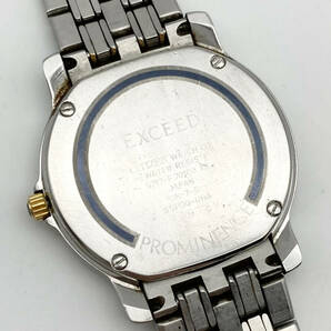 1円 不動品 CITIZEN EXCEED PROMINENCE シチズン エクシード プロミネンス クォーツ メンズ 腕時計 デイト 石付き 白文字盤 RD0200の画像8