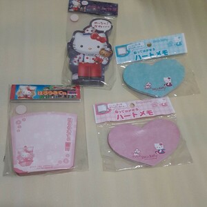 [ unused goods ] Hello Kitty memo pad 4 point set 