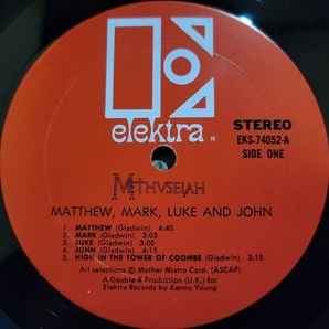 US Ori Methuselah「Matthew, Mark, Luke and John」EKS 74052 1969年 サイケ アシッド・フォーク Amazing Blondelの前身バンド の画像2