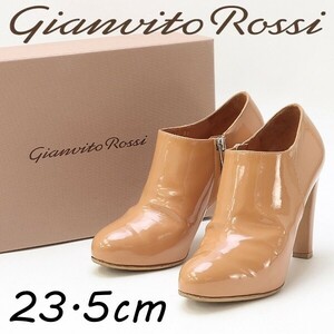 ◆Gianvito Rossi ジャンヴィト ロッシ エナメル ヒール ブーティ 37