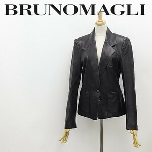 *BRUNOMAGLI Bruno Magli ram leather sheep leather 2. jacket black black 40