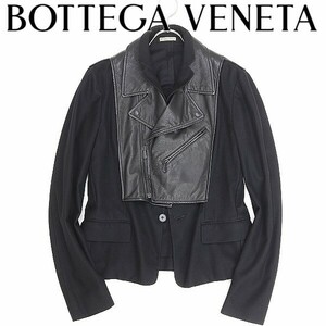 ◆ Bottega veneta bottega veneta кожа x 100 % кашемирная переключение стыковки Black Black 46