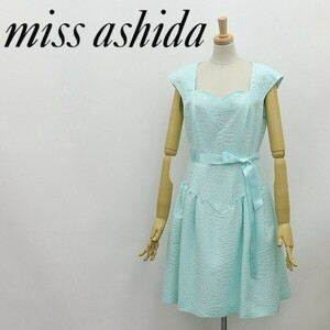 ◆miss ashida ミスアシダ ウエストリボン ギャザー 切替 フレア ノースリーブ ワンピース 9