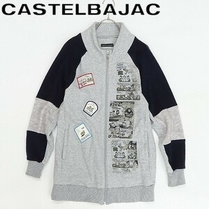 ◆ Castelbajac Castelba Jack × Disney Chips &amp; Dale Emblem Comic Print Docking Docking Zip Jacket 42