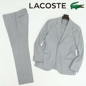 ◆LACOSTE ラコステ ストレッチ 2釦 スーツ セットアップ グレー 5/85