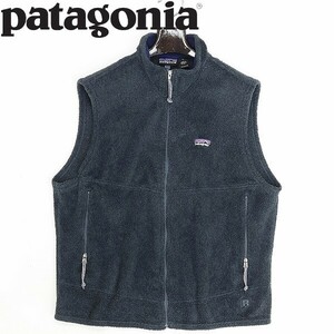 USA製◆patagonia パタゴニア ポーラテック フリース ジップ ベスト 紺 ネイビー XL