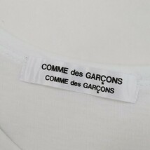 ◆COMME des GARCONS コムコム コムデギャルソン 手書きビジュープリント コットン 半袖 Tシャツ 白 ホワイト_画像4