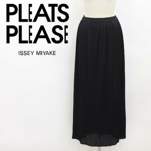 ◆PLEATS PLEASE プリーツ プリーズ イッセイミヤケ プリーツ加工 ロング スカート 黒 ブラック 3