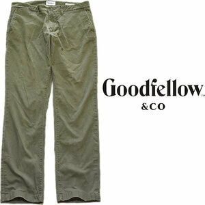 1点物◆Goodfellow緑オリーブチノパン古着メンズ34レディースOK90sストリート/スポーツ/ワイドパンツ中古スラックスUSグッドフェロー372395