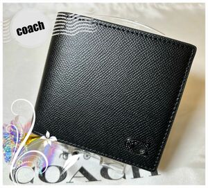 COACH 二つ折り財布 CJ883 ブラック