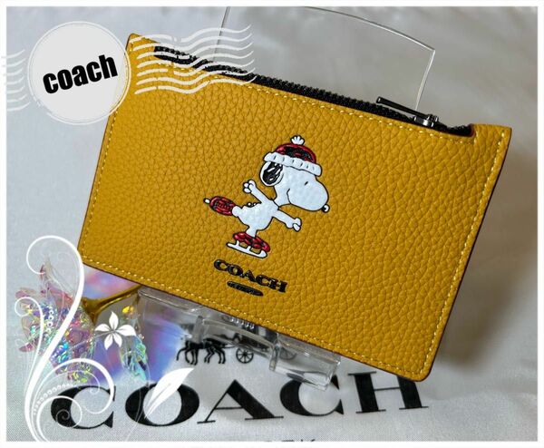 コーチ カードケース COACH ピーナッツ × コーチ ジップ CE713