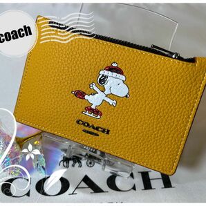 コーチ カードケース COACH ピーナッツ × コーチ ジップ CE713