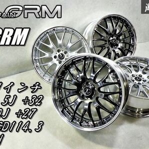 極上！イベント車両にて！美品！AIMGAIN エイムゲイン GRM ホイール 21インチ 9.5J 10J +32 +27 PCD114.3 5H レクサス クラウン マジェスタの画像1