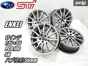 売り切り！ OP STI ●＊スバル ENKEI エンケイ 17インチ 7.5J +55 PCD100 5H ホイール 4本 レガシィ エクシーガ フォレスター インプレッサ