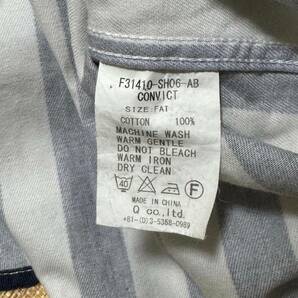 FAT エフエーティー オーバーサイズ ストライプワークシャツ 定価15,400円 送料230円〜 サイズFAT ネイビー CONVICT F31410-SH06 メンズの画像5