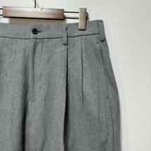 良品 marka マーカ ウール混2タックワイドパンツ 定価27,500円 2(M) 送料520円〜 メンズ トラウザー DOUBLE PLEATED TROUSERS スラックス_画像3