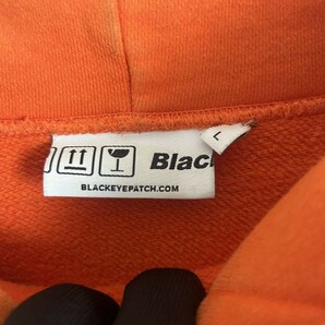 BLACKEYEPATCH ブラックアイパッチ オレンジ パーカー フーディー 刺繍 取扱注意 プルオーバー ビックロゴ stussy huf ゆるダボの画像6