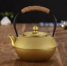 人気新品！手作り 鉄壺 鋳鉄製 鉄分補給 湯を沸かす鉄瓶 茶道具 1200ML_画像1