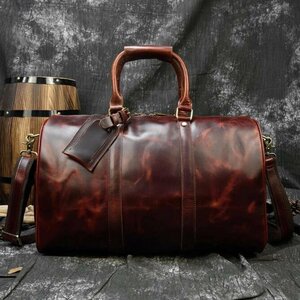 . sale! Boston bag original leather men's high capacity leather machine inside bringing in traveling bag independent cow leather travel bag Golf bag business trip 