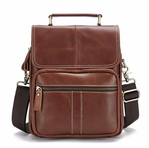  new goods body bag men's bag very popular * shoulder bag men's bicycle bag leather diagonal .. bag left right shoulder .. multifunction commuting ^ tea color 