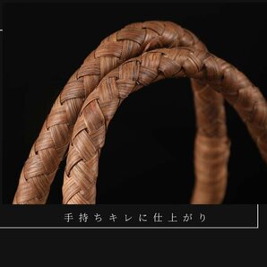 新品推薦★職人手作り良品 山葡萄かごバッグ 手編み山葡萄籠バッグ バスケット籐かご  六角花編みの画像7