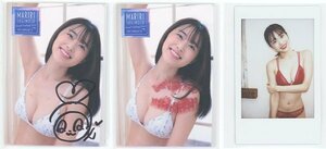 【お得セット】HIT'S/杉本愛莉鈴 水着チェキ + 生キス/直筆サイン入り特典カードD 各1枚 （赤） 240321-225