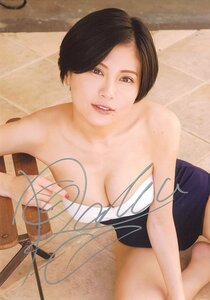 HIT'S/RaMu4 ~2024~ A4 size autograph silver autographed life photograph ( navy blue × white swimsuit B) 240419-855