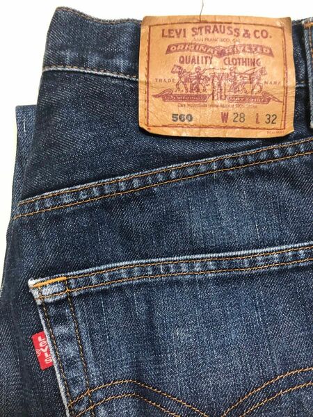 リーバイス 560 デニムパンツ ジーンズ 90s 濃紺 メンズ 古着 ジーパン Levis