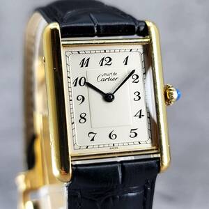 カルティエ マストタンク LM ブレゲ数字 590005 cal.690 Must de Cartier Tank Vermeil