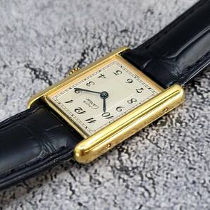 カルティエ マストタンク LM ブレゲ数字 590005 cal.690 Must de Cartier Tank Vermeilの画像3