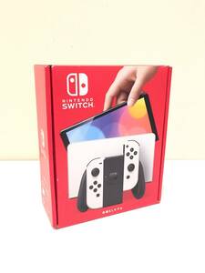 【中古品】Nintendo Switch 本体 Joy-Con(L)/(R)ホワイト 有機ELモデル HEG-S-KAAAA ※店舗印あり ニンテンドー スイッチ
