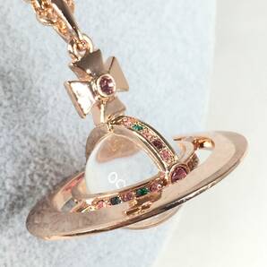 【中古品】Vivienne Westwood ヴィヴィアンウエストウッド スモールオーブペンダント ピンクゴールド系 ネックレス アクセサリーの画像4