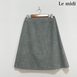 【新品タグ付】ボンマックス Le midi 膝丈スカート グレー 事務服 制服