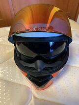 RYMIC フリップアップヘルメット中古美品サイズM 送料込み　ミラーシールド、クリアシールド付属_画像2