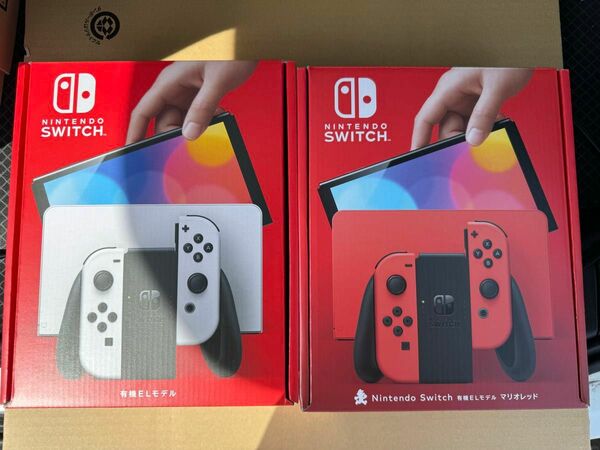 Nintendo Switch 有機ELモデル ホワイトマリオレッド［新品未使用］2台セット