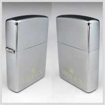 zippo ジッポー オイル ライター 2021年 ROLEX ロレックス ロゴ 火種確認済 ★ 希少品 箱 スタンド ディスプレイ コレクション 22-0102-01_画像3