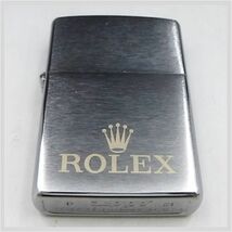 zippo ジッポー オイル ライター 2021年 ROLEX ロレックス ロゴ 火種確認済 ★ 希少品 箱 スタンド ディスプレイ コレクション 22-0102-01_画像9