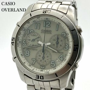 【稼働】CASIO カシオ OVERLAND OVW-600 電波ソーラー メンズ腕時計 4-47-Aの画像1