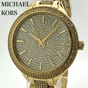 【稼働】MICHEL KORS マイケルコース MK-3632 ラインストーン クォーツ レディース腕時計 4-48-Aの画像1