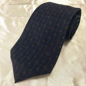 ● GUCCI グッチ ネクタイ メンズ 中古 紺色●