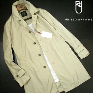  new goods unused!V spring thing United Arrows spring coat XL size LL beige turn-down collar UNITED ARROWS water repelling processing 