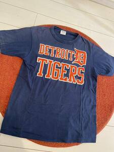 ビンテージ カレッジTシャツ・ベースボールTシャツ・アメカジTシャツ・DETROIT TIGERS・シングルステッチ・dry bones・made in USA・検索用