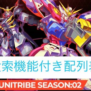 機動戦士ガンダム アーセナルベース UT02 検索機能付き 配列表 UNITRIBE 02 検索機能付き配列表