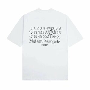 Maison Margiela メゾン マルジェラ ナンバーロゴ スウェットシャツ T-shirt 半袖 Tシャツ ホワイト M 中古 TN 1の画像2