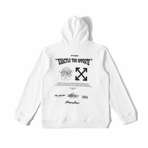 OFF-WHITE オフホワイト スウェットプルパーカ パーカ ファッション ホワイト 中古 M TN 1