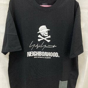 NEIGHBORHOOD × YOHJI YAMAMOTO ネイバーフッド ヨウジヤマモト 23SS スカルロゴプリント クルーネック Tシャツ ブラック M 中古 TN 1の画像1