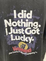 VETEMENTS ヴェトモン I GOT LUCKY T-SHIRT 半袖 Tシャツ ブラック M 中古 TN 1_画像2